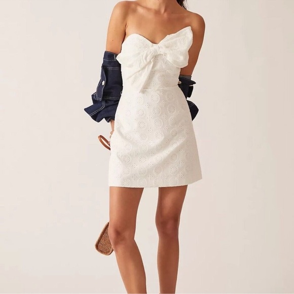 Anthropologie Hutch bow eyelet mini dress 👗 - Picture 5 of 6